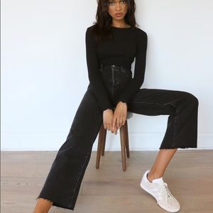 The denim forum Farrah high rise wide leg 28L